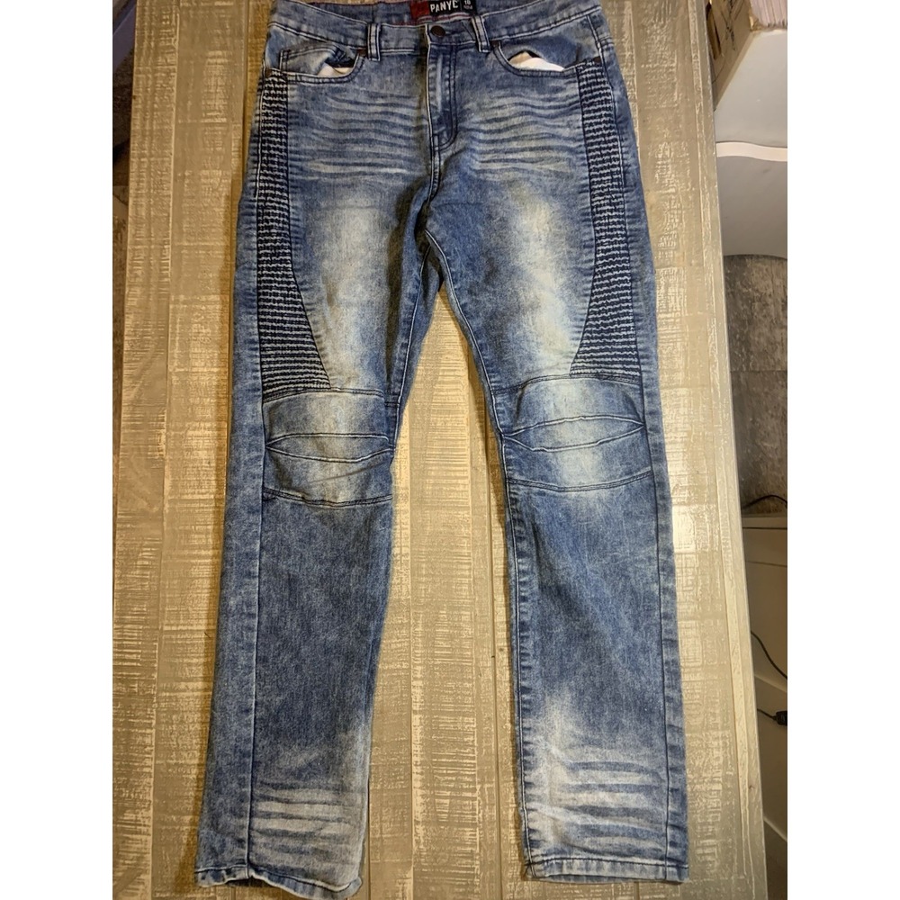 Panyc Jeans Size 16 New‎ Motto Blue Stretch Flex Skinny Fit 31x29 Y2K Light